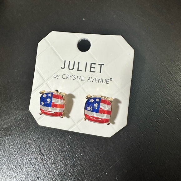 Juliet American Flag Earrings - Picture 1 of 1